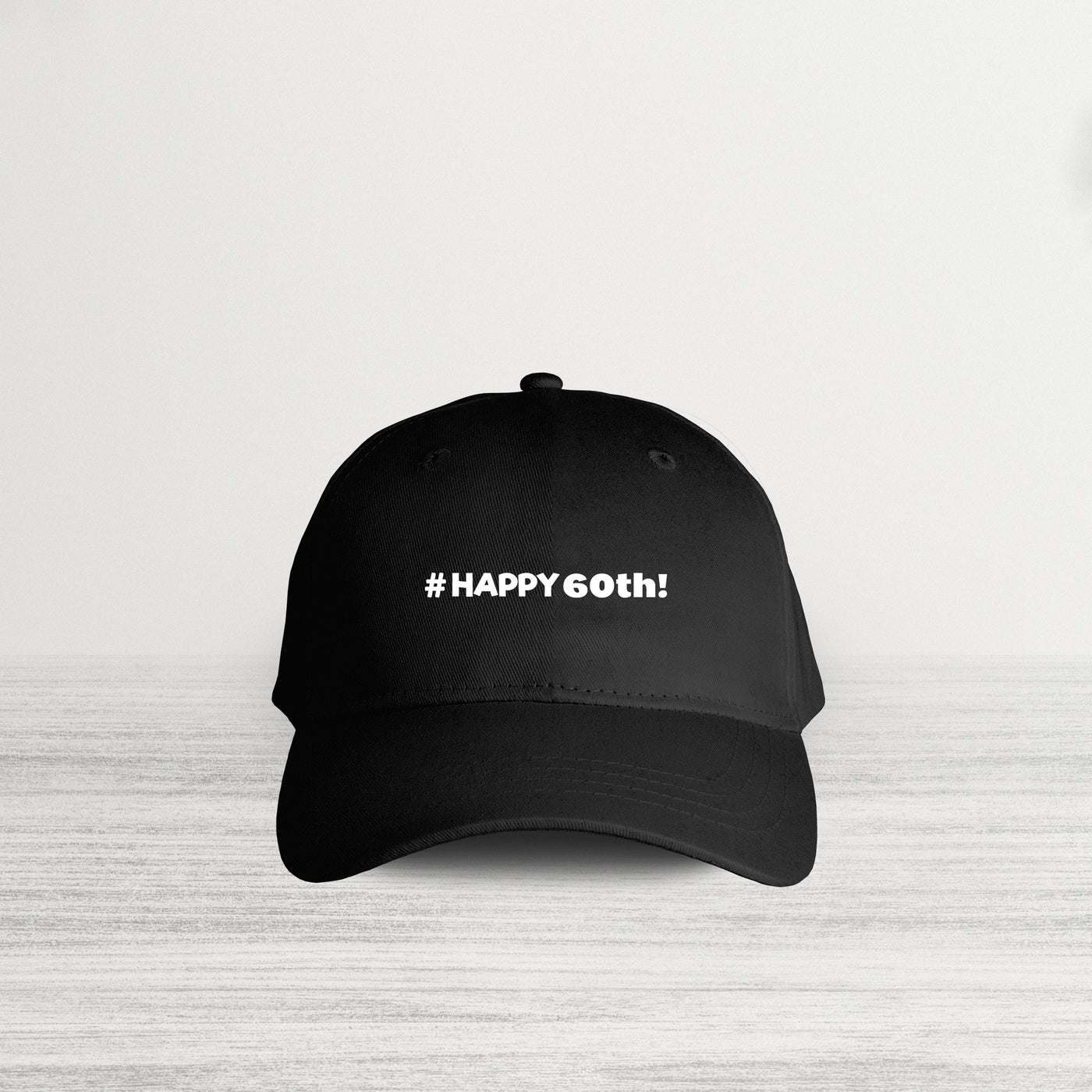 #HAPPY 60 B&W HAT