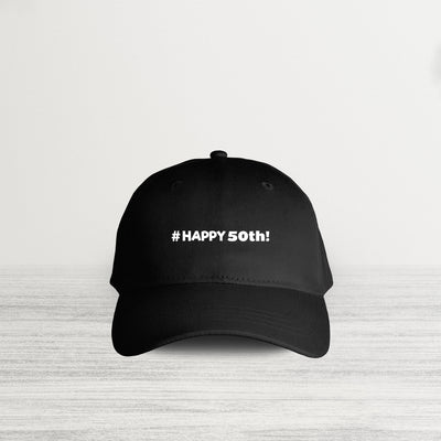 #HAPPY 50 B&W HAT