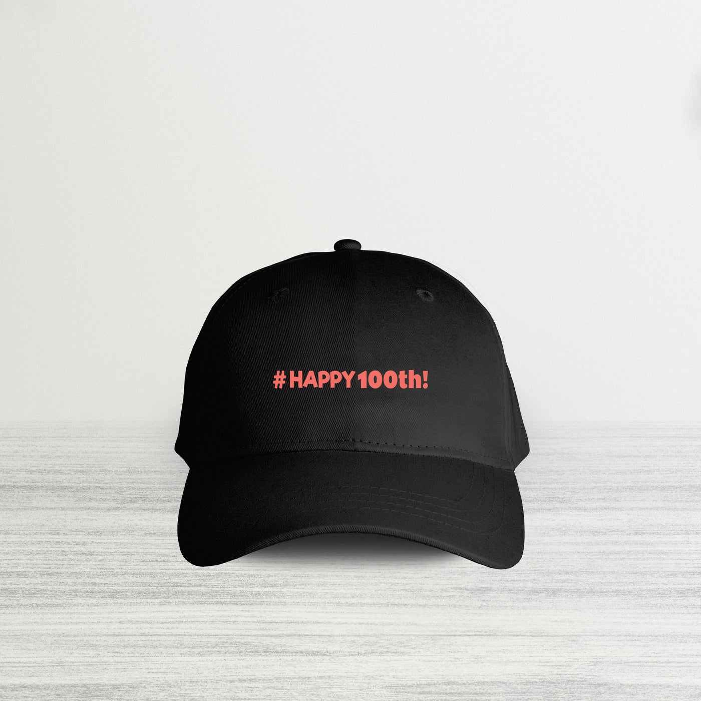 #HAPPY 100 B Orange HAT