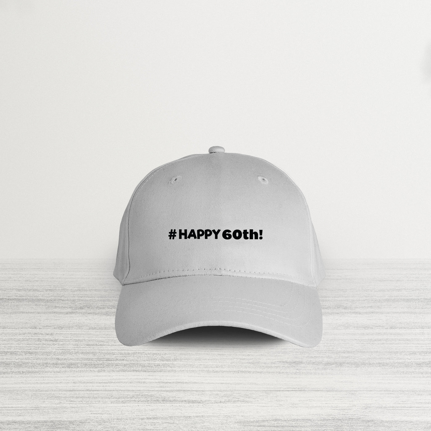 #HAPPY 60 B&W HAT
