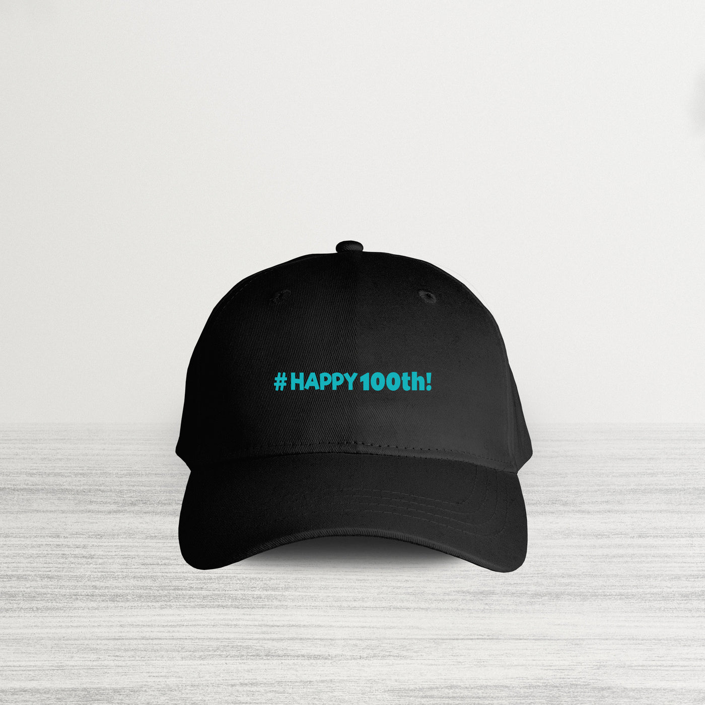 #HAPPY 100 B Bluish Green HAT