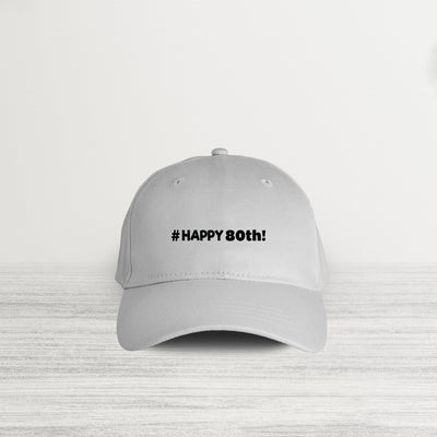 #HAPPY 80 B&W HAT