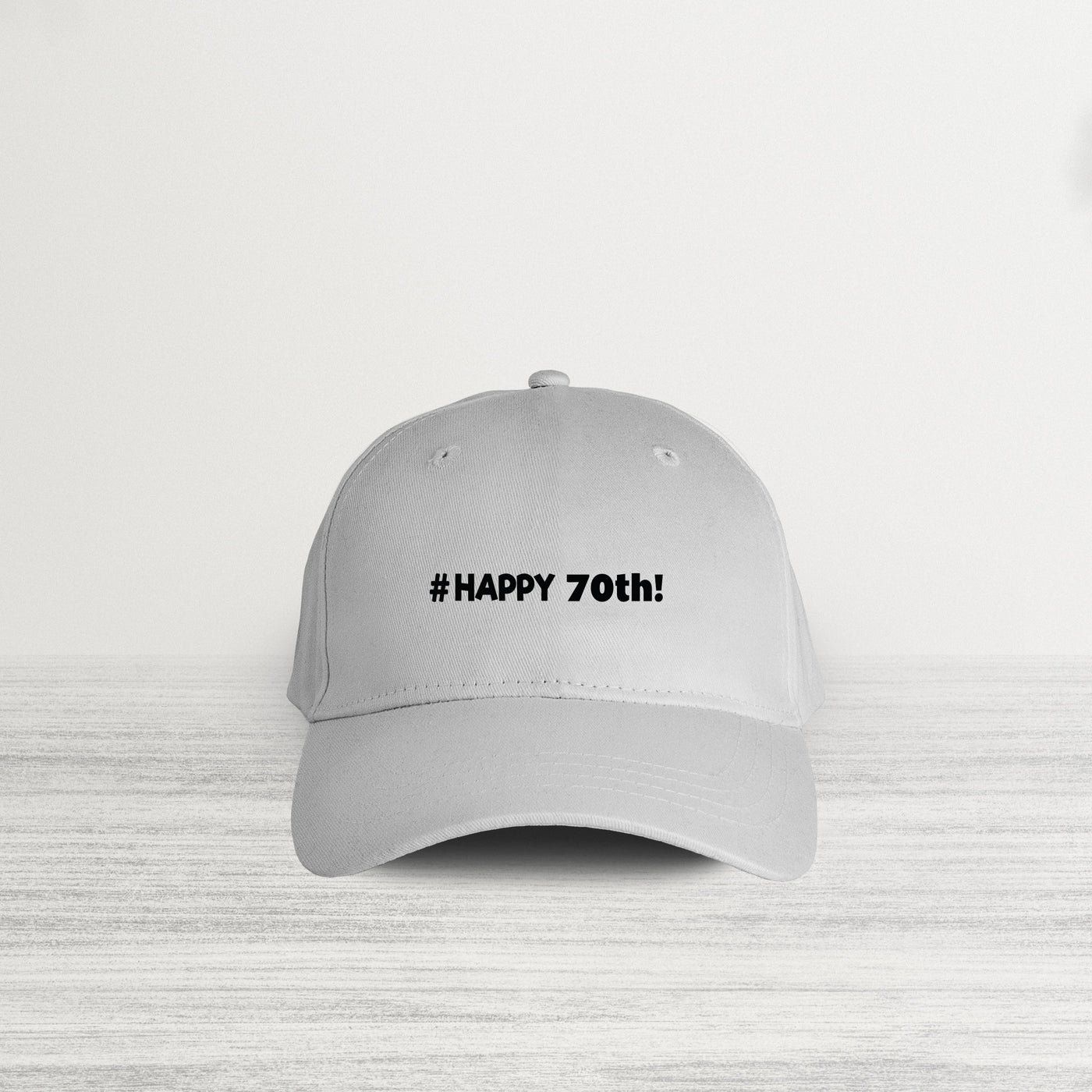 #HAPPY 70 B&W HAT