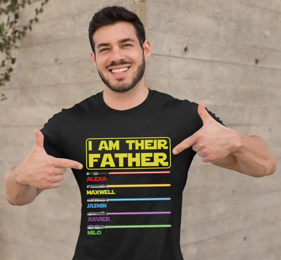 I am Their Father. Personalized Tshirt With Kids Name.
